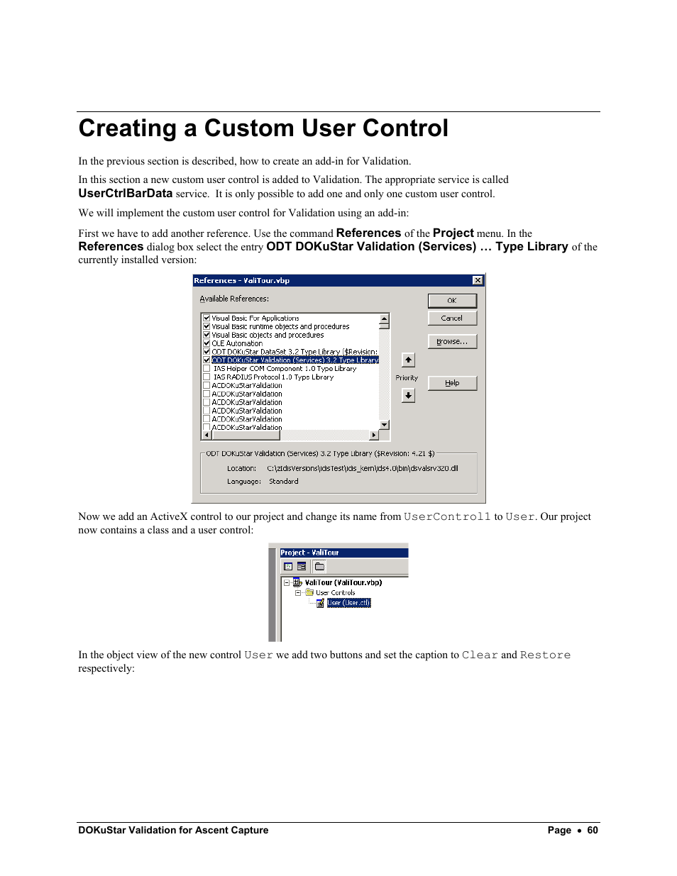 Creating a custom user control | Kofax DOKuStar Validation User Manual | Page 64 / 109