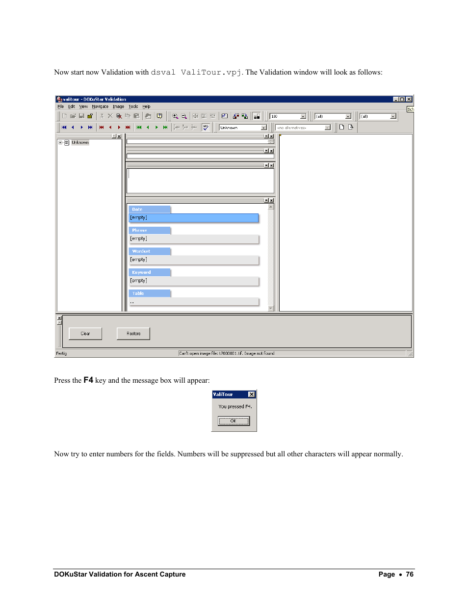 Kofax DOKuStar Validation User Manual | Page 80 / 109
