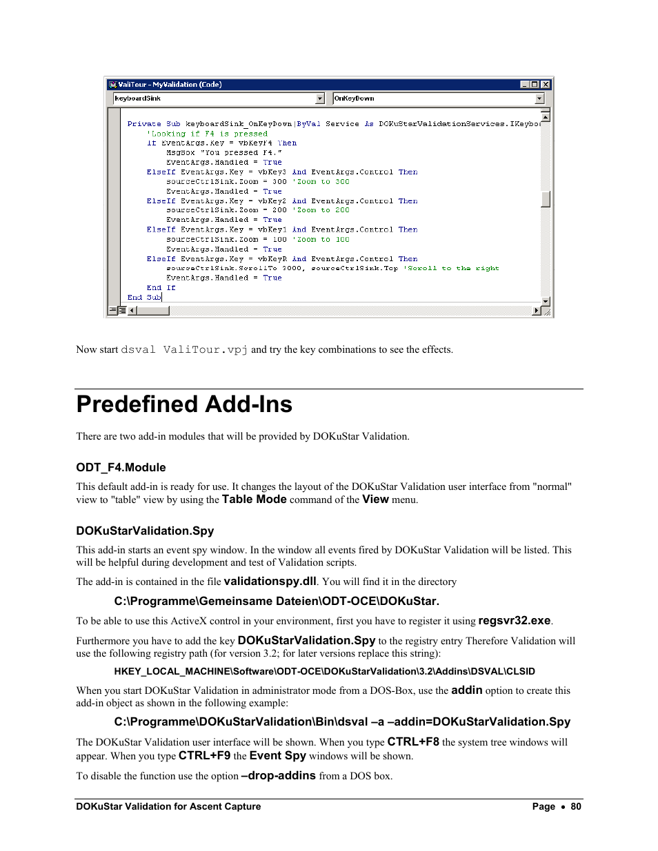 Predefined add-ins | Kofax DOKuStar Validation User Manual | Page 84 / 109