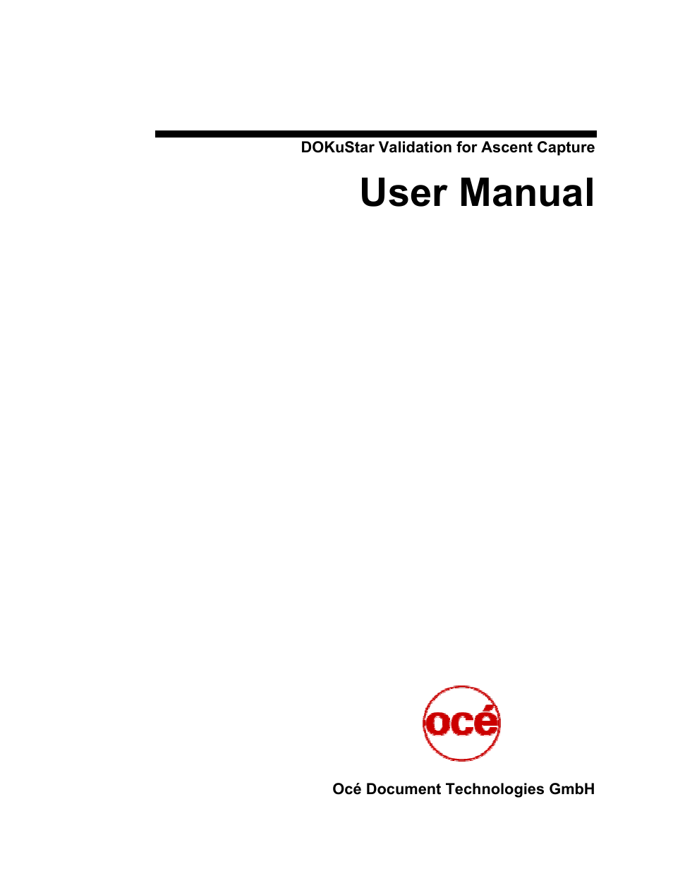 Kofax DOKuStar Validation User Manual | 32 pages