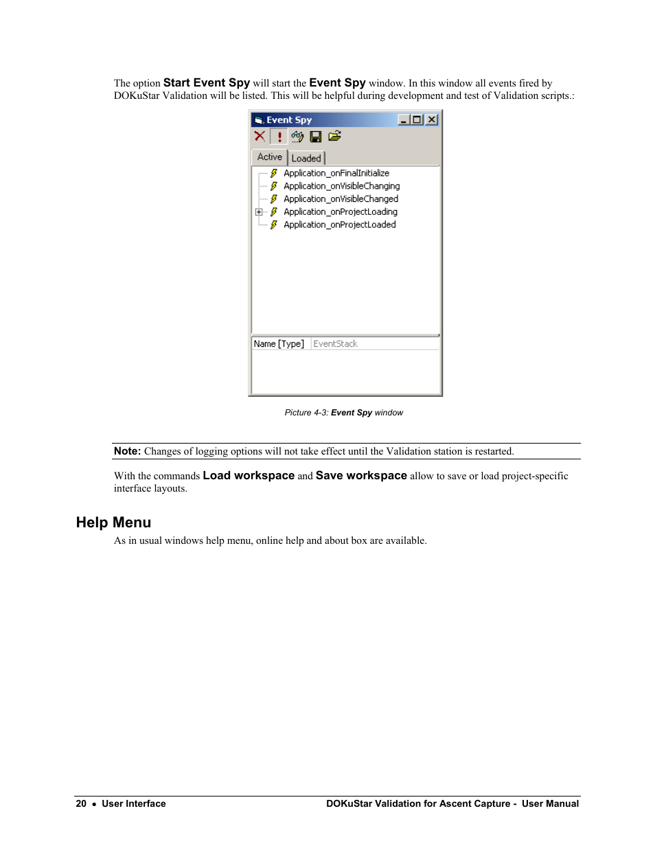 Help menu | Kofax DOKuStar Validation User Manual | Page 24 / 32