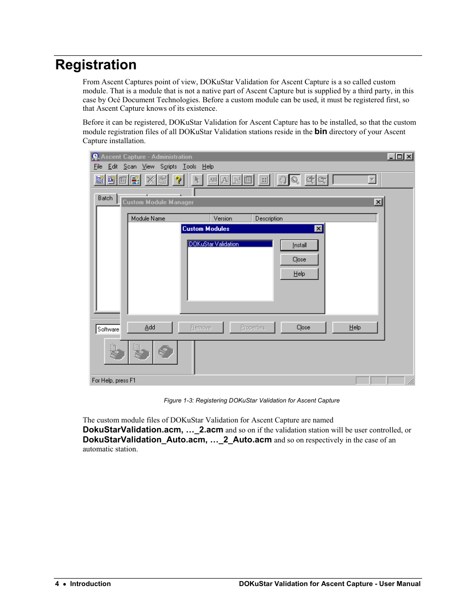 Registration | Kofax DOKuStar Validation User Manual | Page 8 / 32