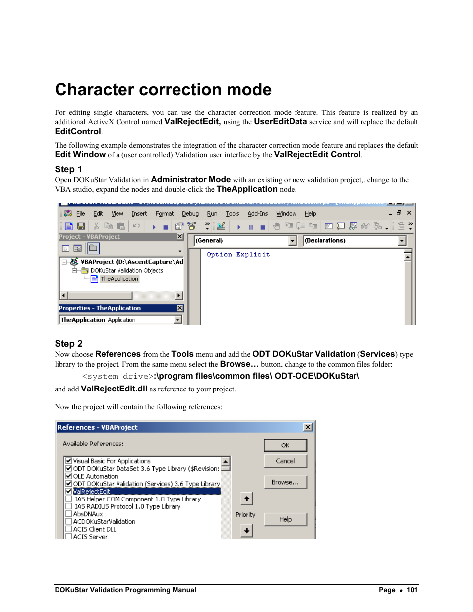 Character correction mode | Kofax DOKuStar Validation User Manual | Page 105 / 118