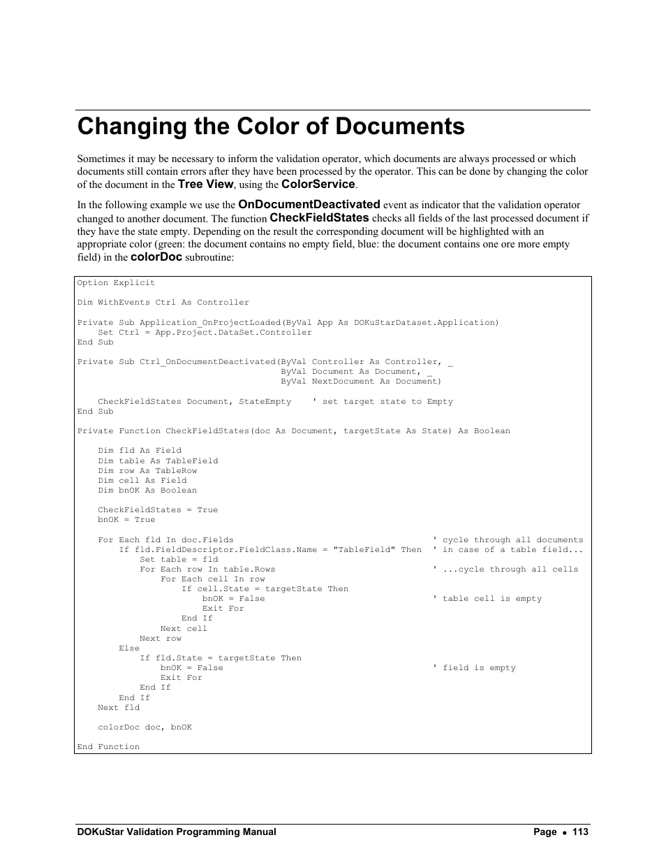 Changing the color of documents | Kofax DOKuStar Validation User Manual | Page 117 / 118