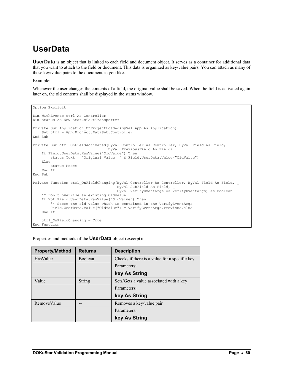 Userdata | Kofax DOKuStar Validation User Manual | Page 64 / 118