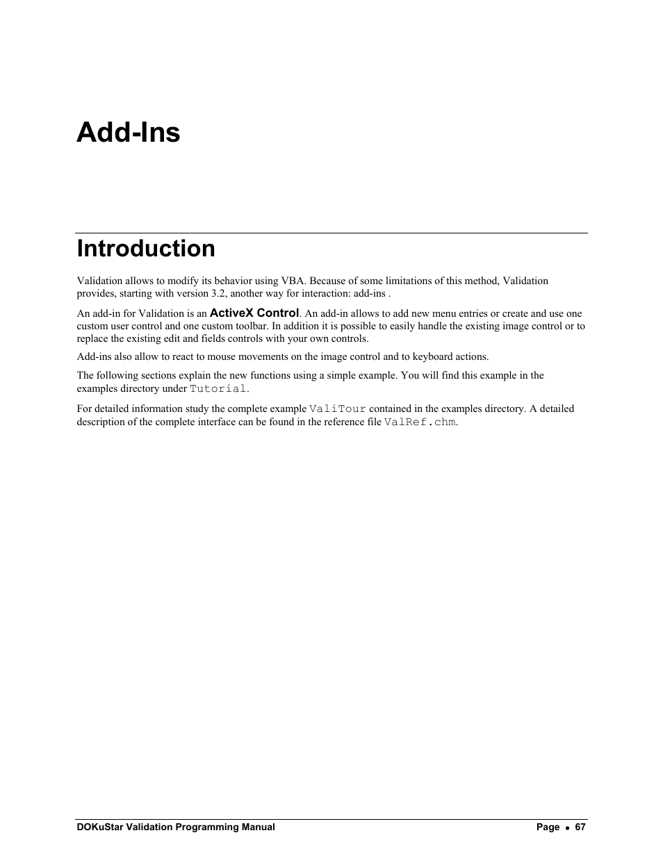 Add-ins, Introduction | Kofax DOKuStar Validation User Manual | Page 71 / 118