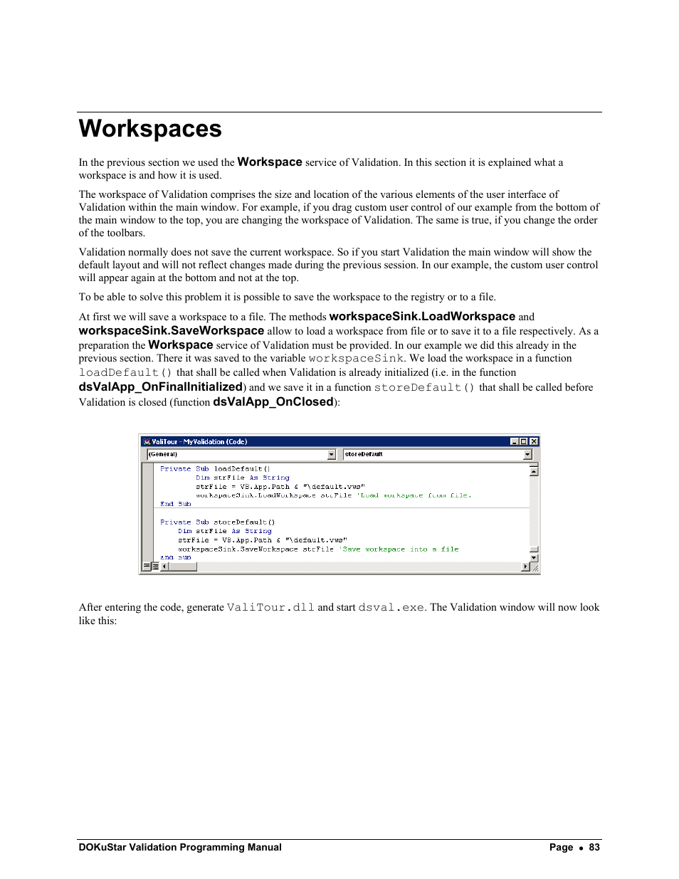 Workspaces | Kofax DOKuStar Validation User Manual | Page 87 / 118