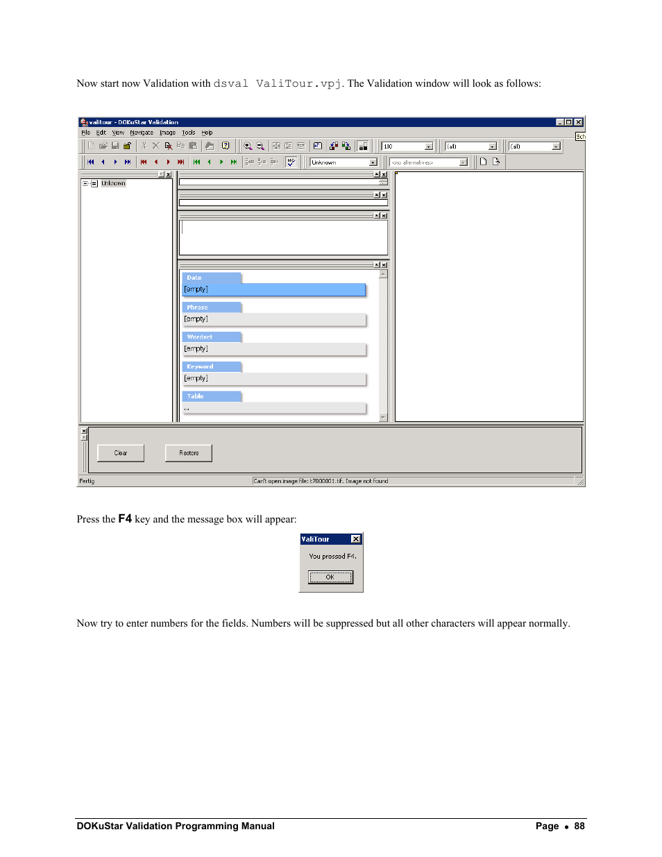 Kofax DOKuStar Validation User Manual | Page 92 / 118