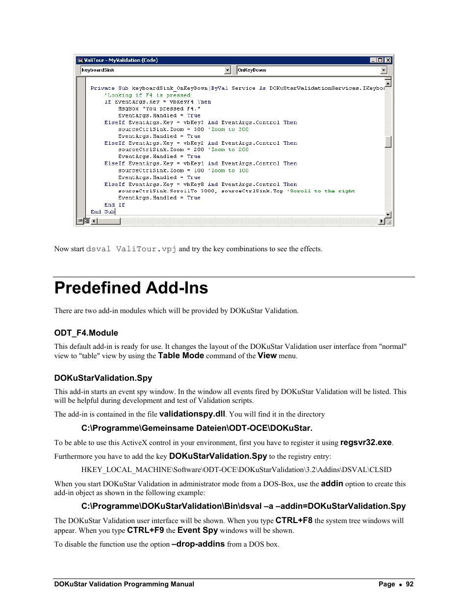 Predefined add-ins | Kofax DOKuStar Validation User Manual | Page 96 / 118