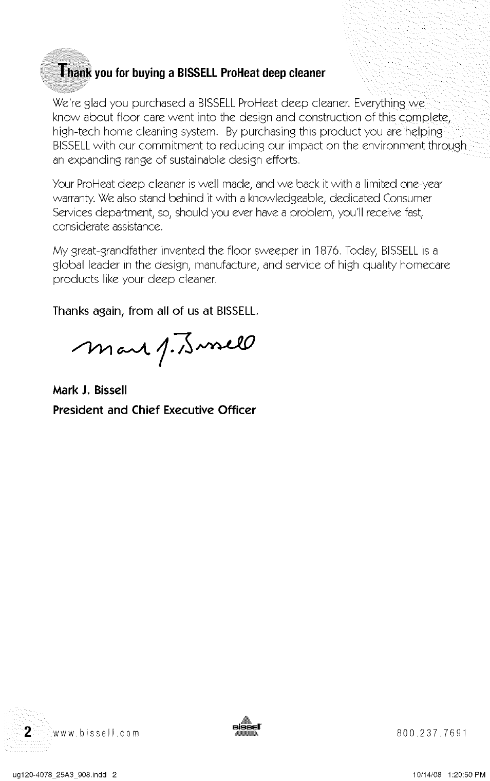 Bissell 25A3 User Manual | Page 2 / 20
