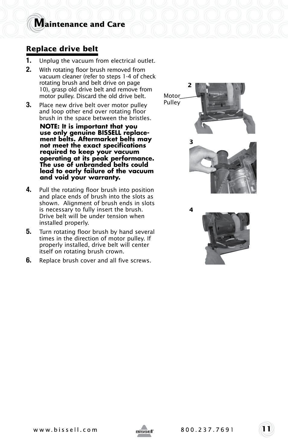 Bissell POWER GROOM COMPACT PET 13H8 User Manual | Page 11 / 16