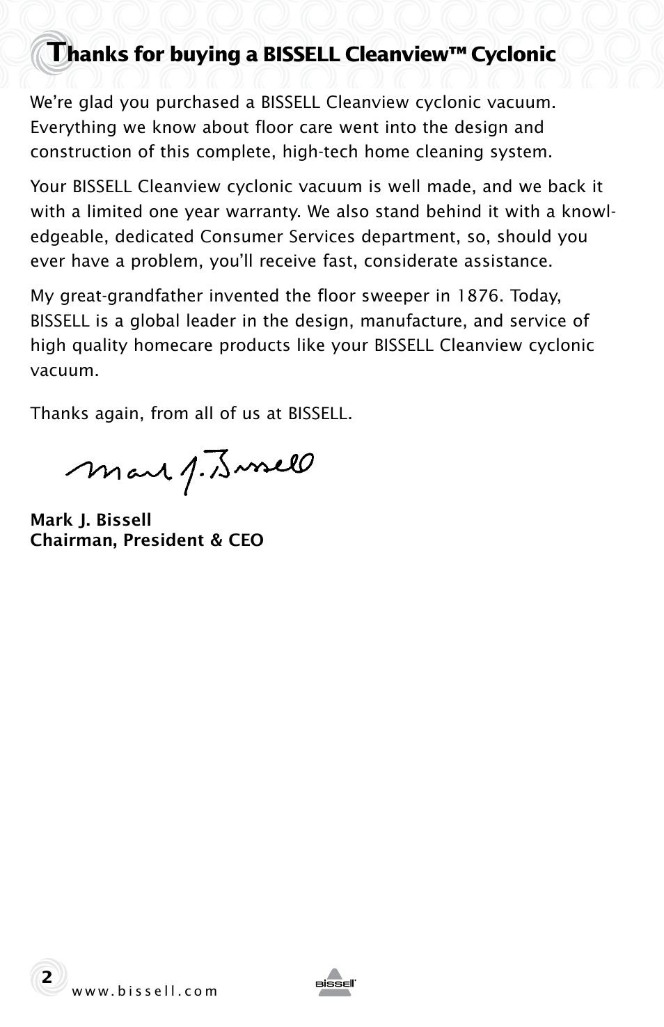 Bissell CLEANVIEW 80E7 User Manual | Page 2 / 16