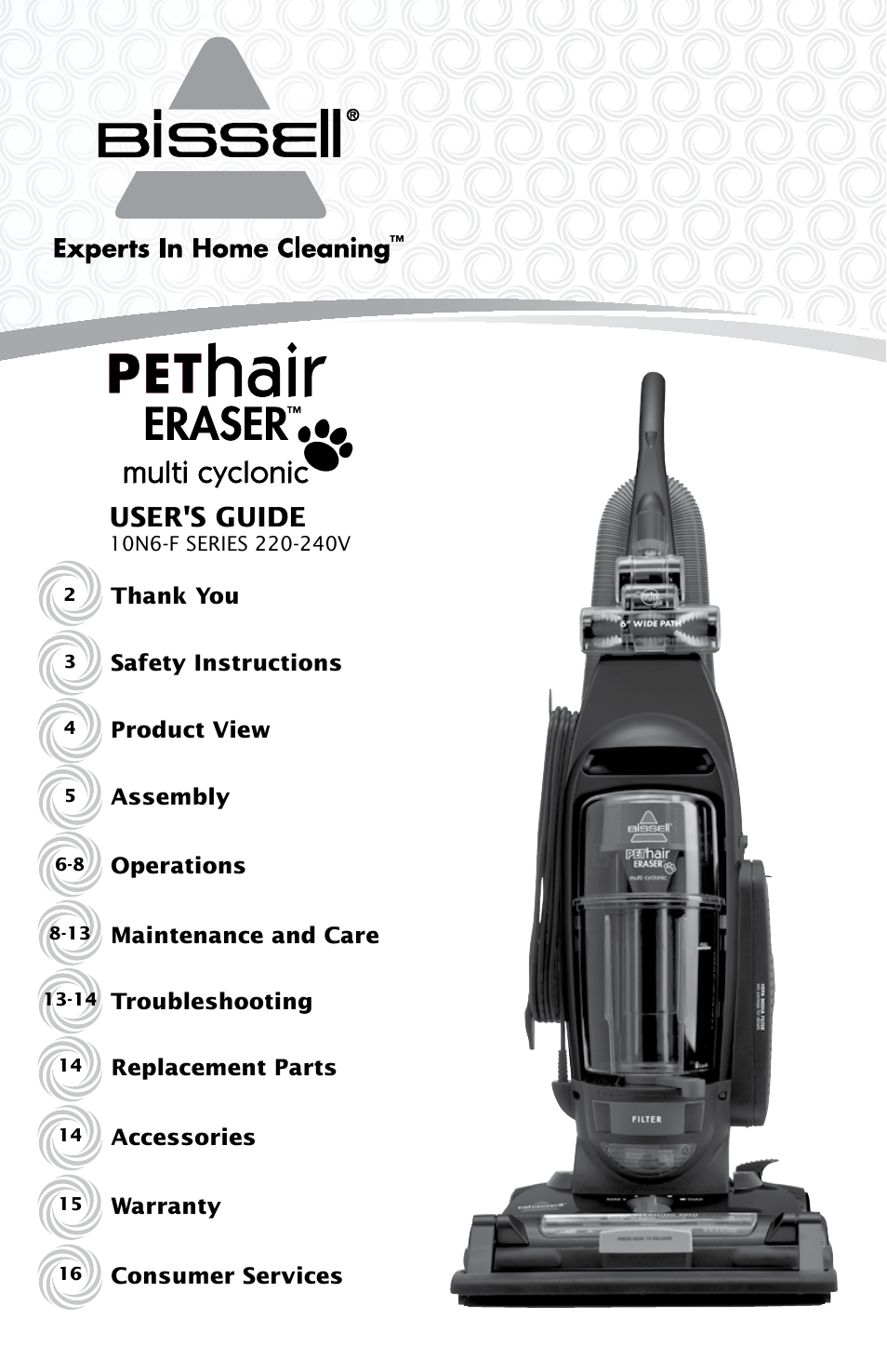 Bissell 10N6-F User Manual | 16 pages