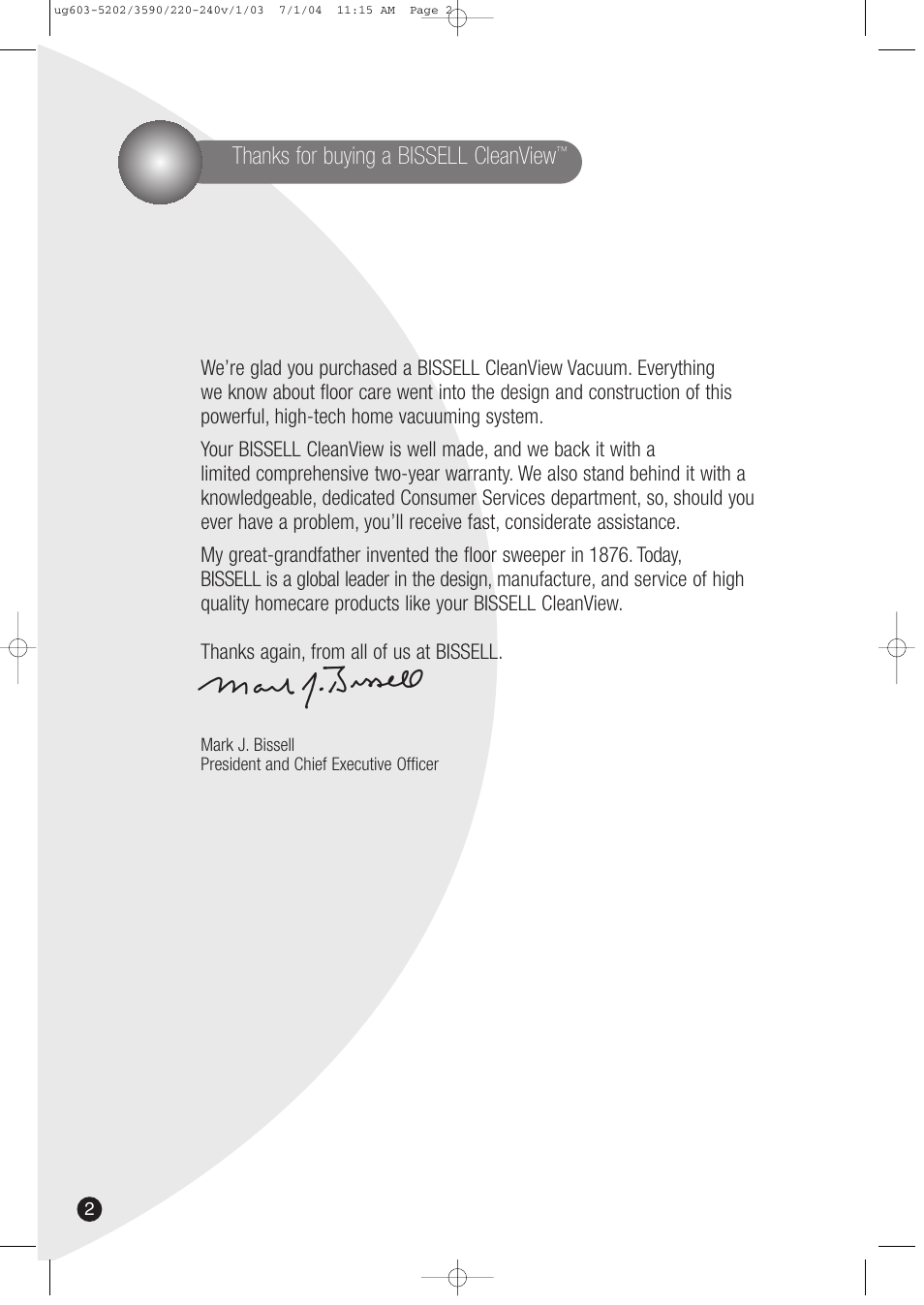 Bissell 3590 User Manual | Page 2 / 12
