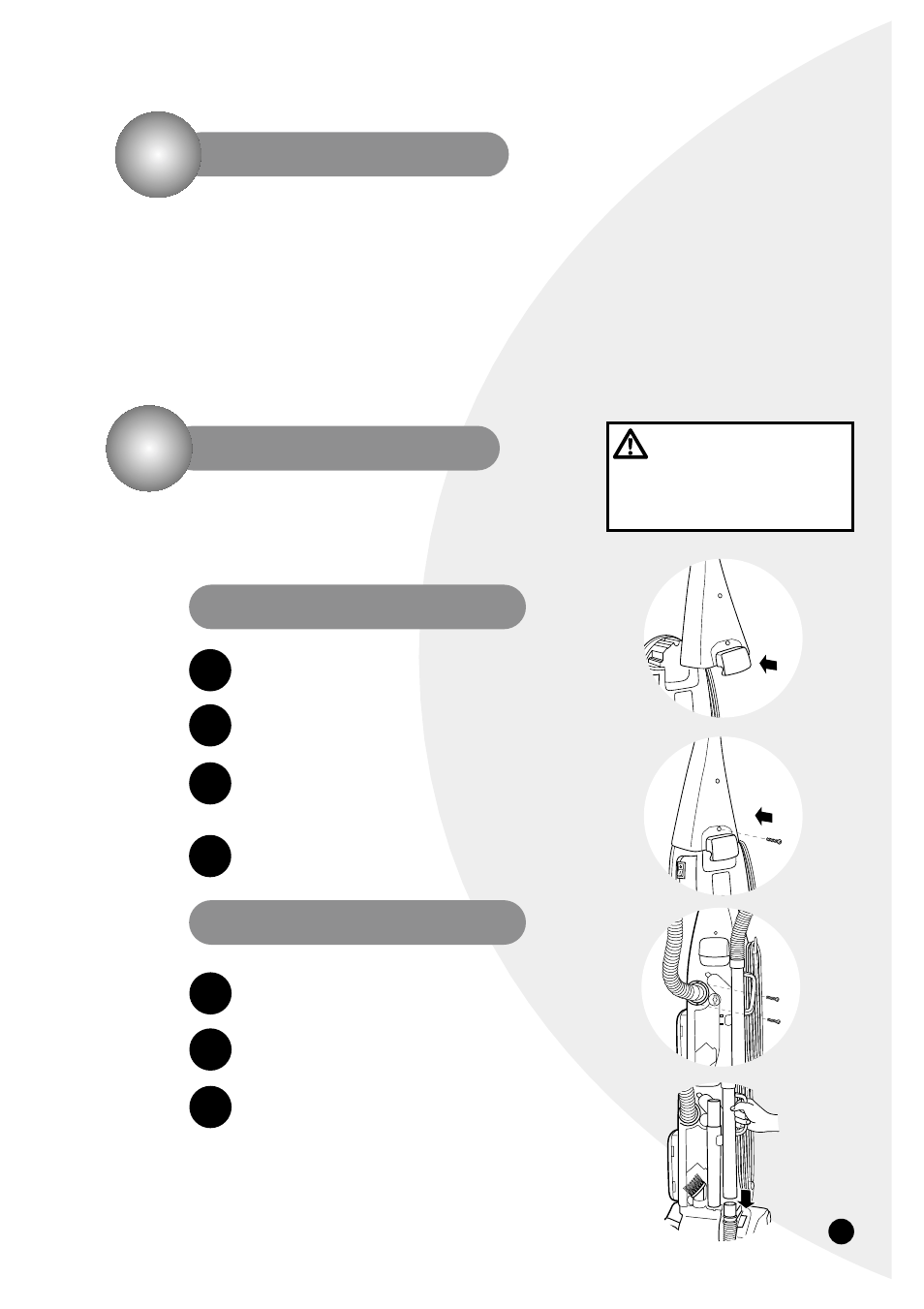 How to use this guide how to put it together, Attach handle to vacuum, Attach vacuum hose and tools | Bissell 3575 User Manual | Page 5 / 15