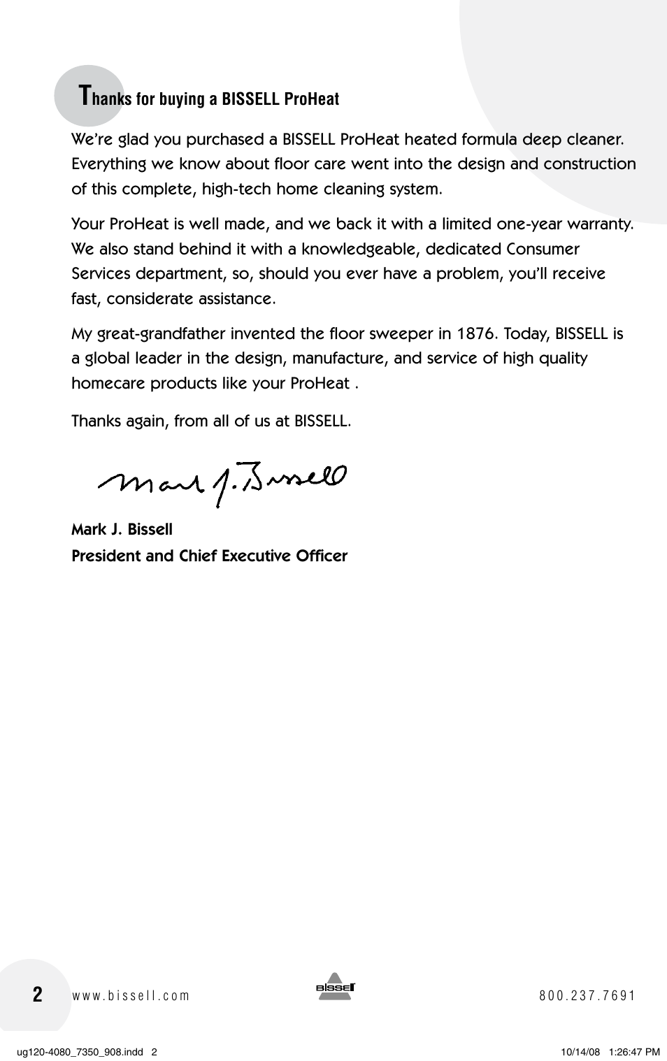 Bissell 8910 User Manual | Page 2 / 20