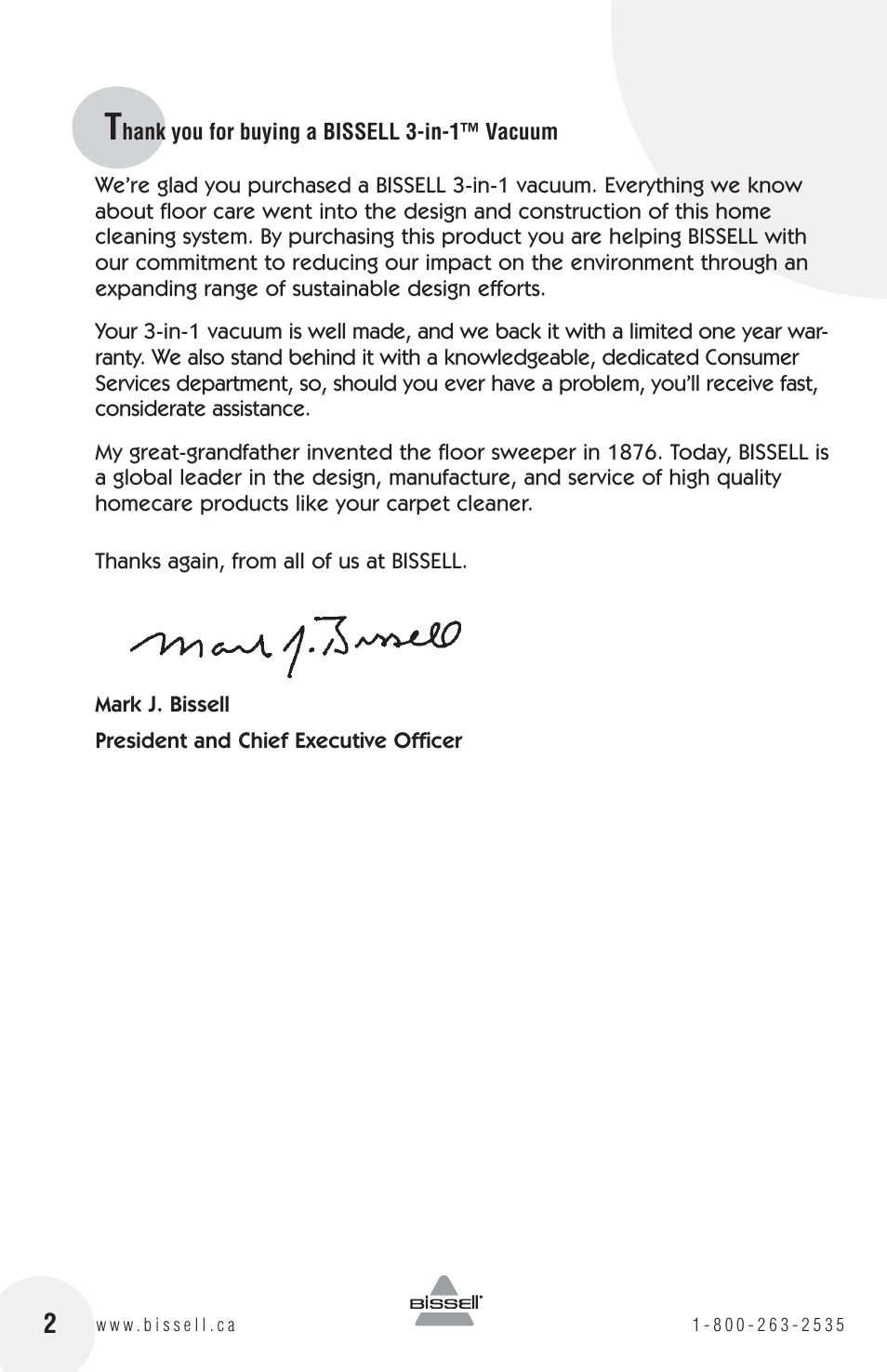 Bissell 38B1 User Manual | Page 2 / 8