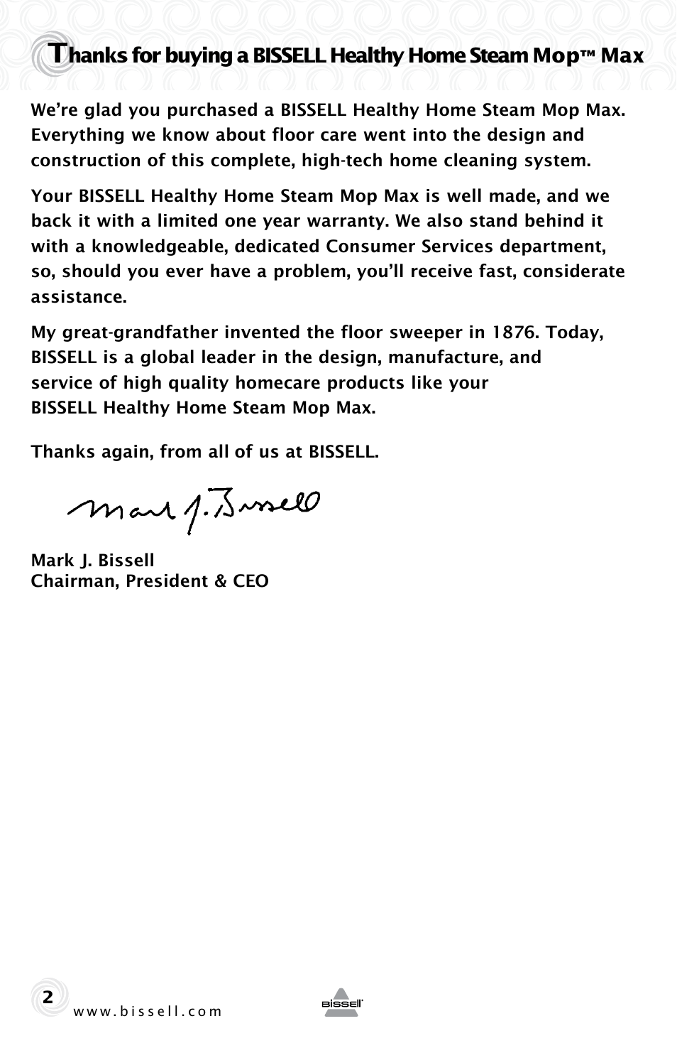 Bissell 90Y5 User Manual | Page 2 / 12