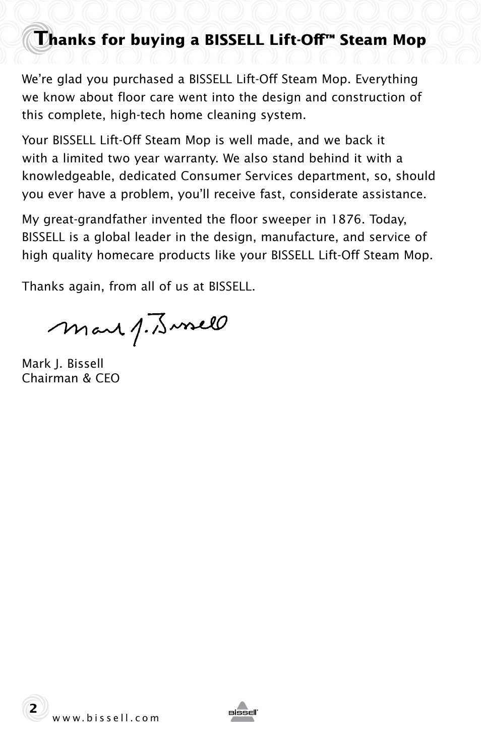 Bissell 23B6-J User Manual | Page 2 / 12