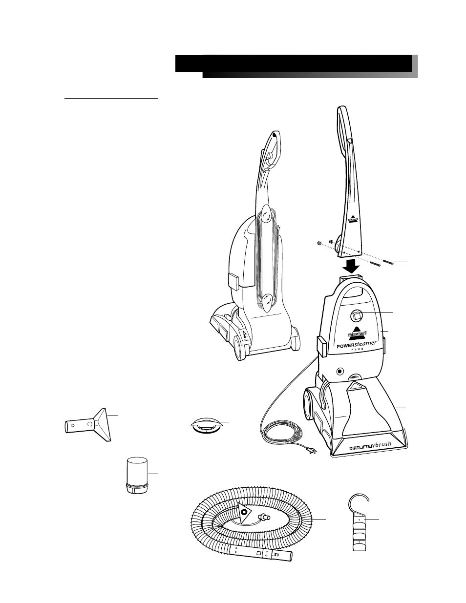 Part numbers and descriptions | Bissell PowerSteamer 1696 User Manual | Page 9 / 10