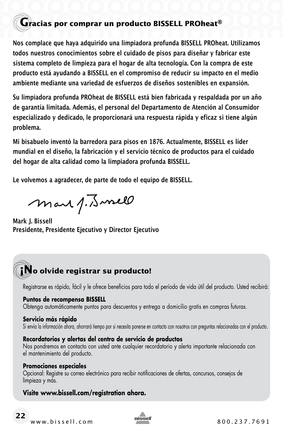 Bissell Proheat 2SA3 User Manual | Page 22 / 60