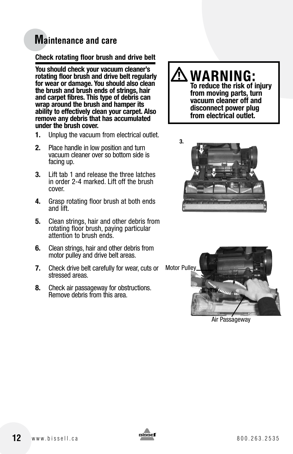 Bissell 6750 Series User Manual | Page 12 / 20
