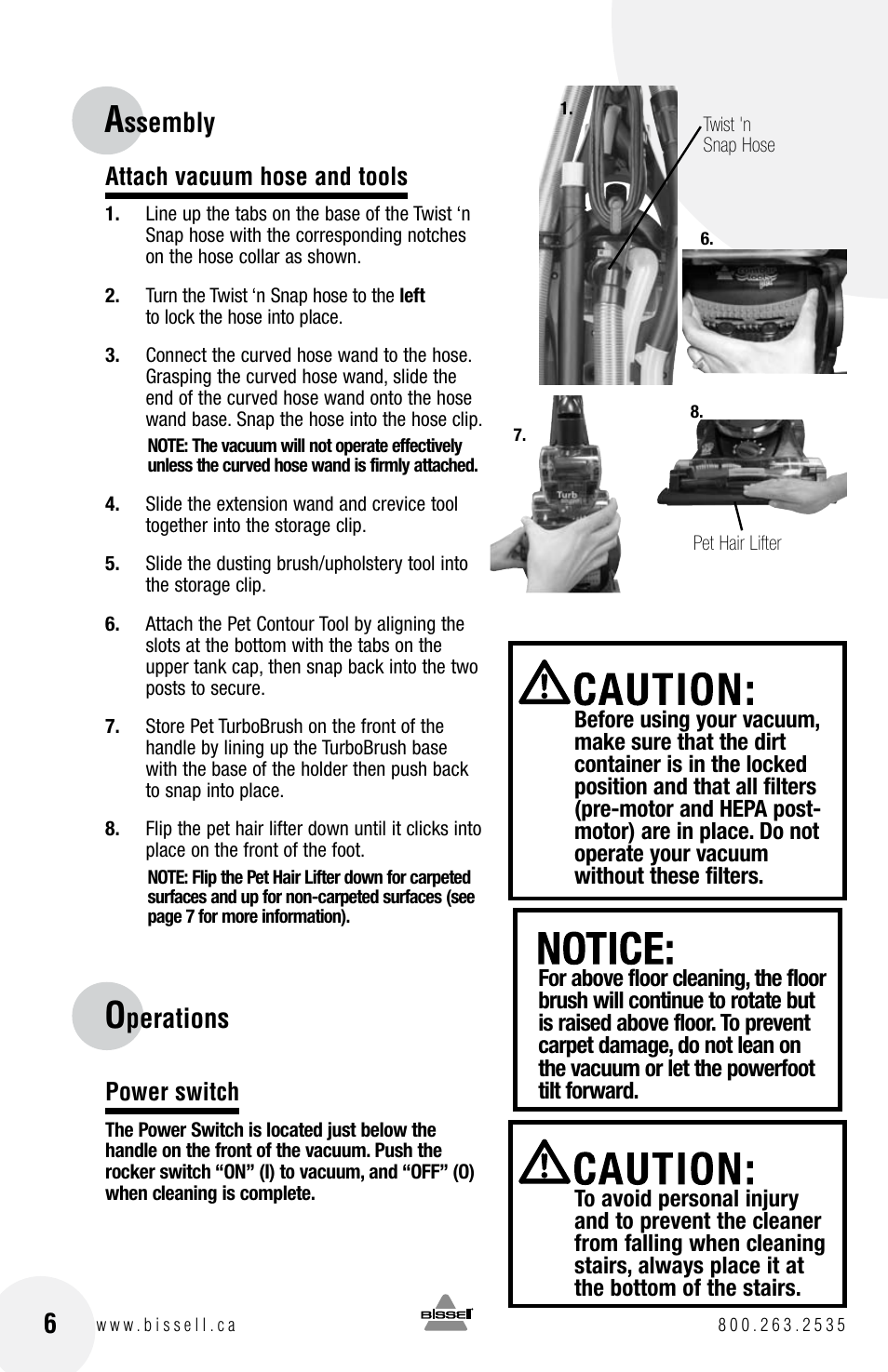 Bissell 6750 Series User Manual | Page 6 / 20