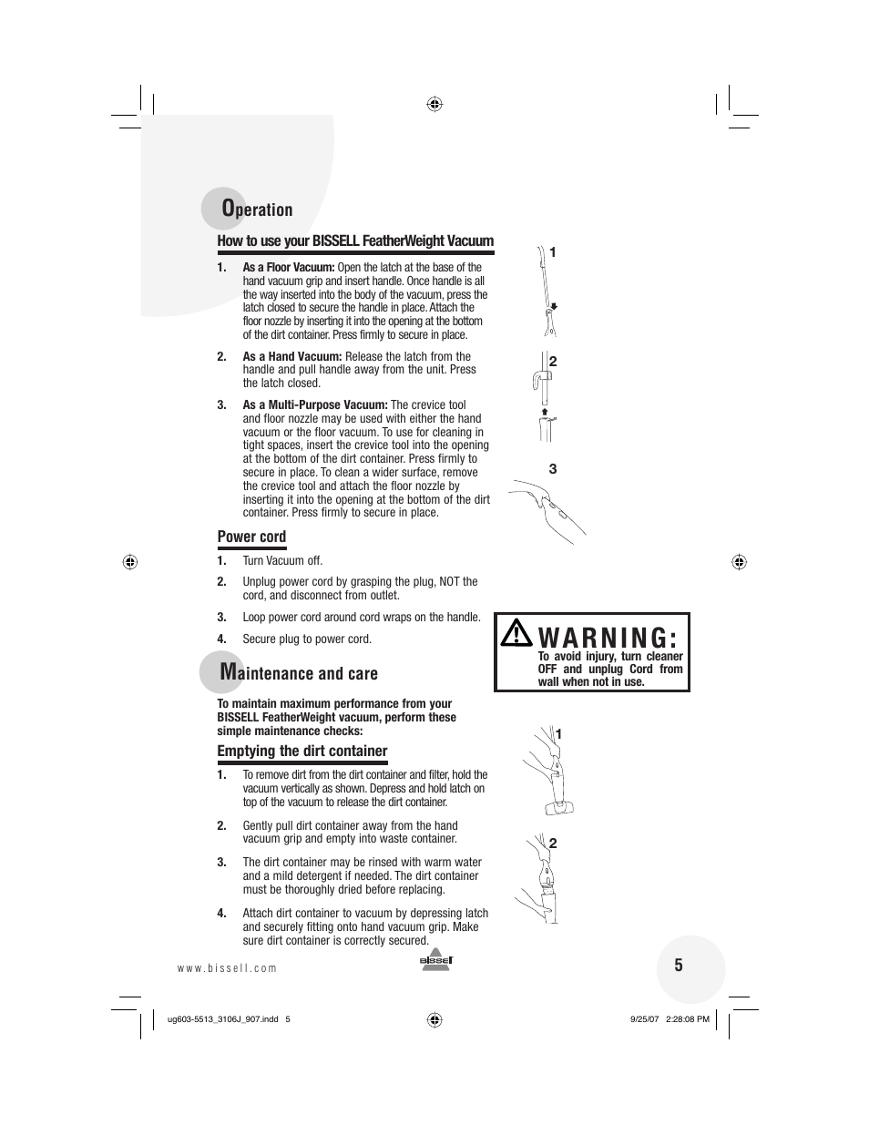 Bissell 3106 User Manual | Page 5 / 8