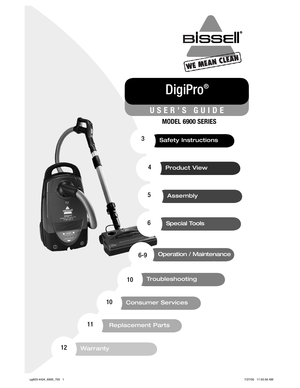 Bissell 6900 User Manual | 12 pages