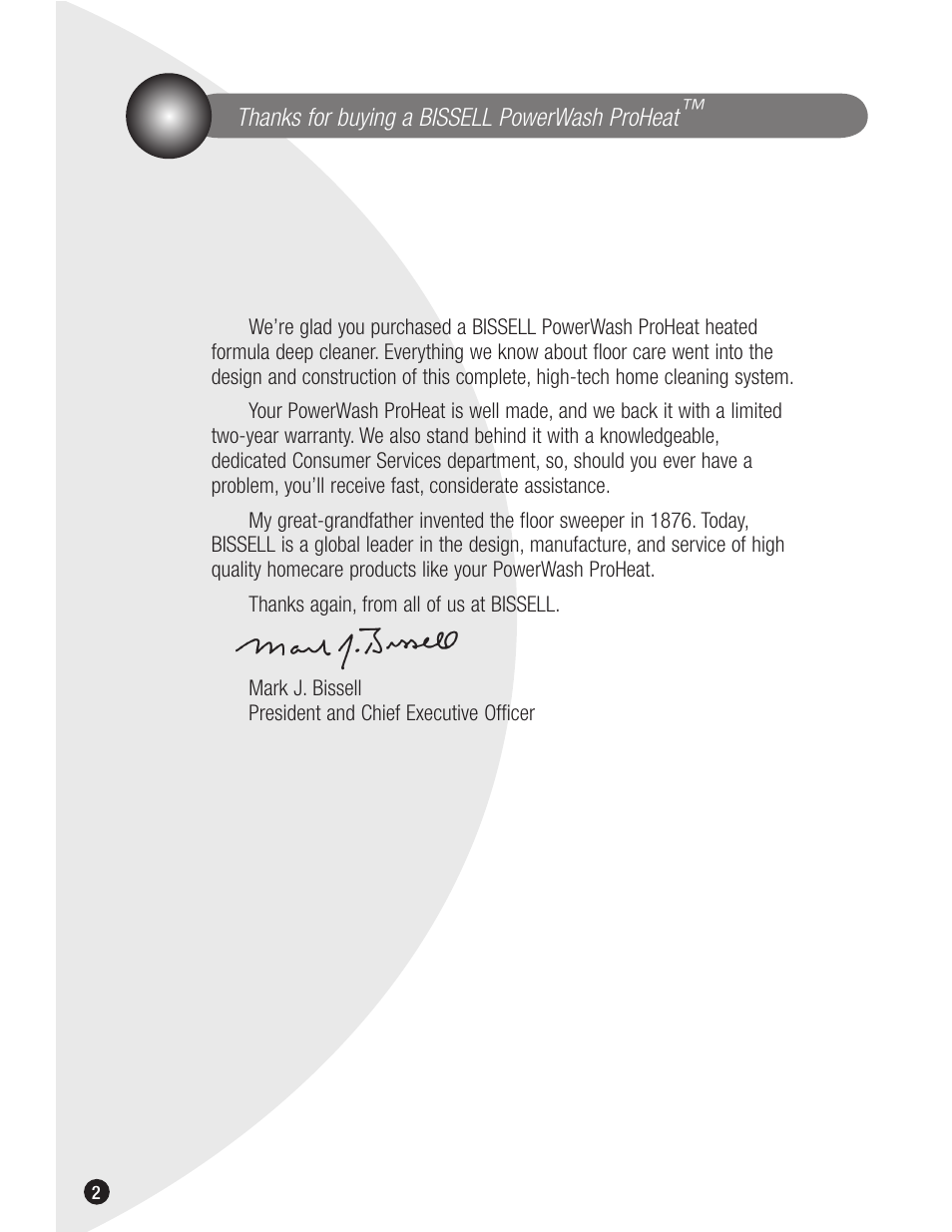 Bissell 1698 User Manual | Page 2 / 20