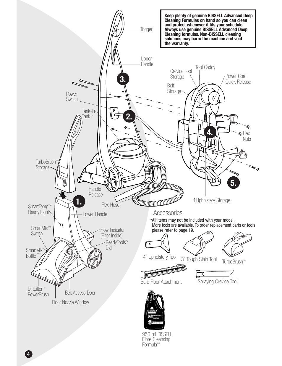 Accessories | Bissell 1698 User Manual | Page 4 / 20