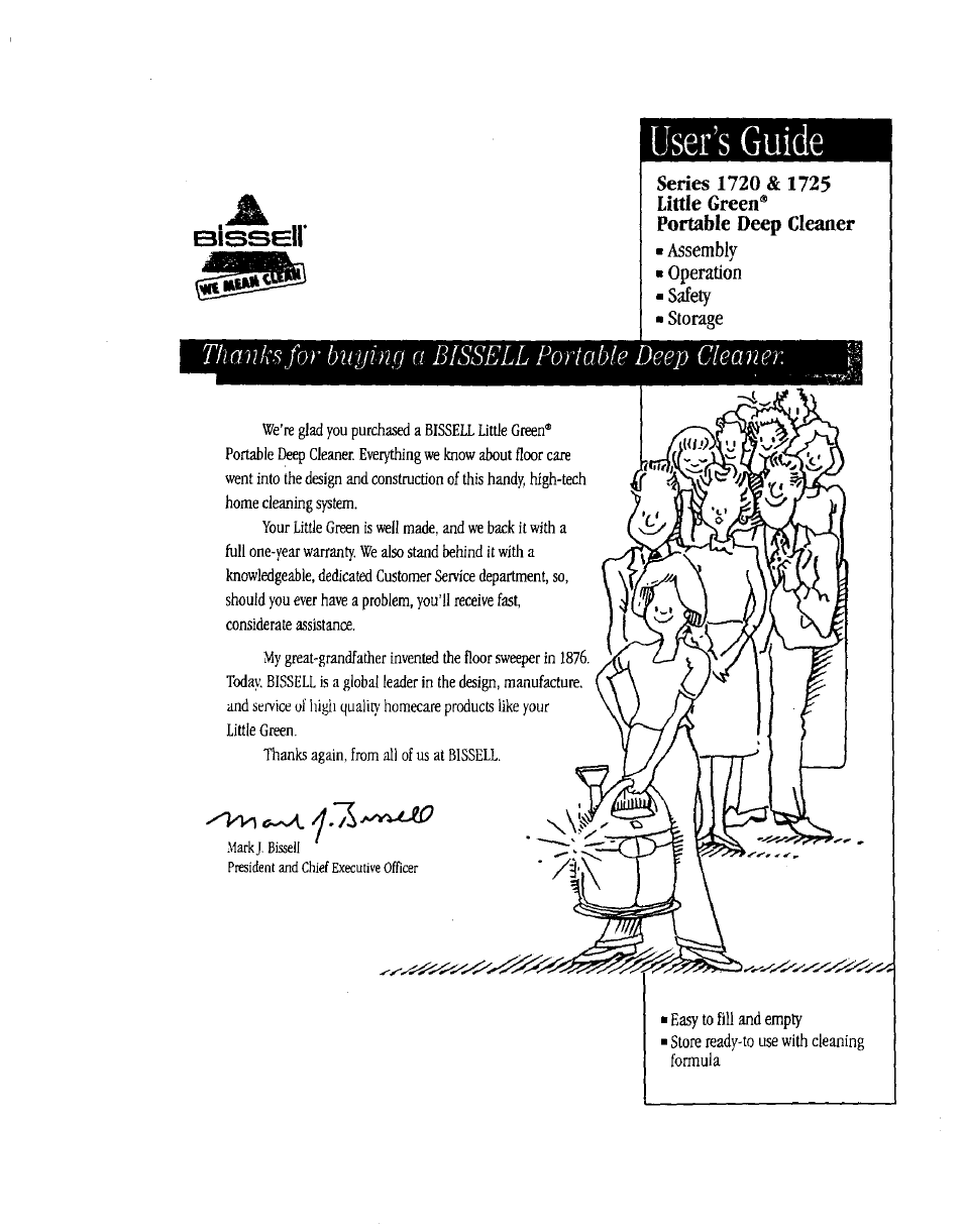 Bissell 1725 User Manual | 10 pages