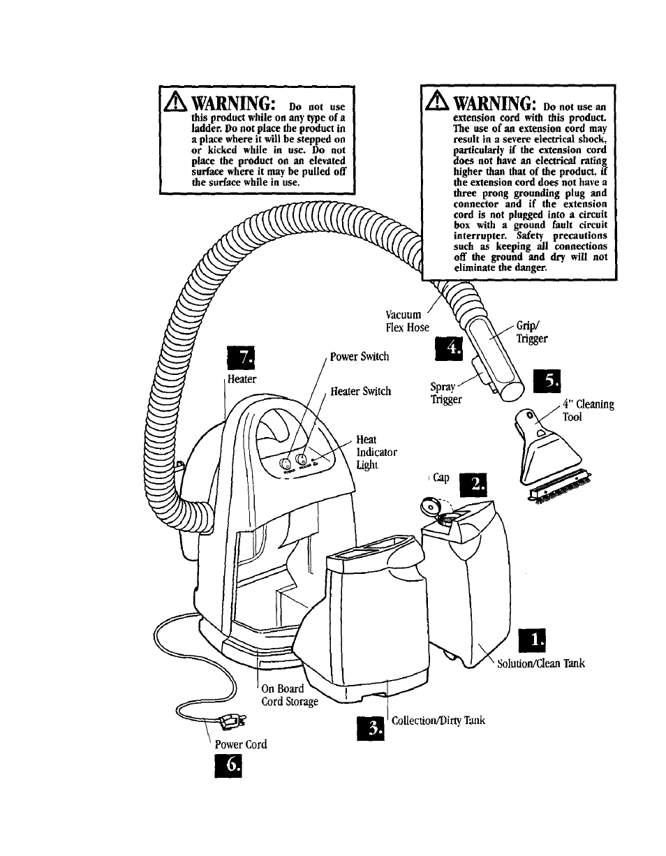 A warning: d, Warning | Bissell 1725 User Manual | Page 3 / 10