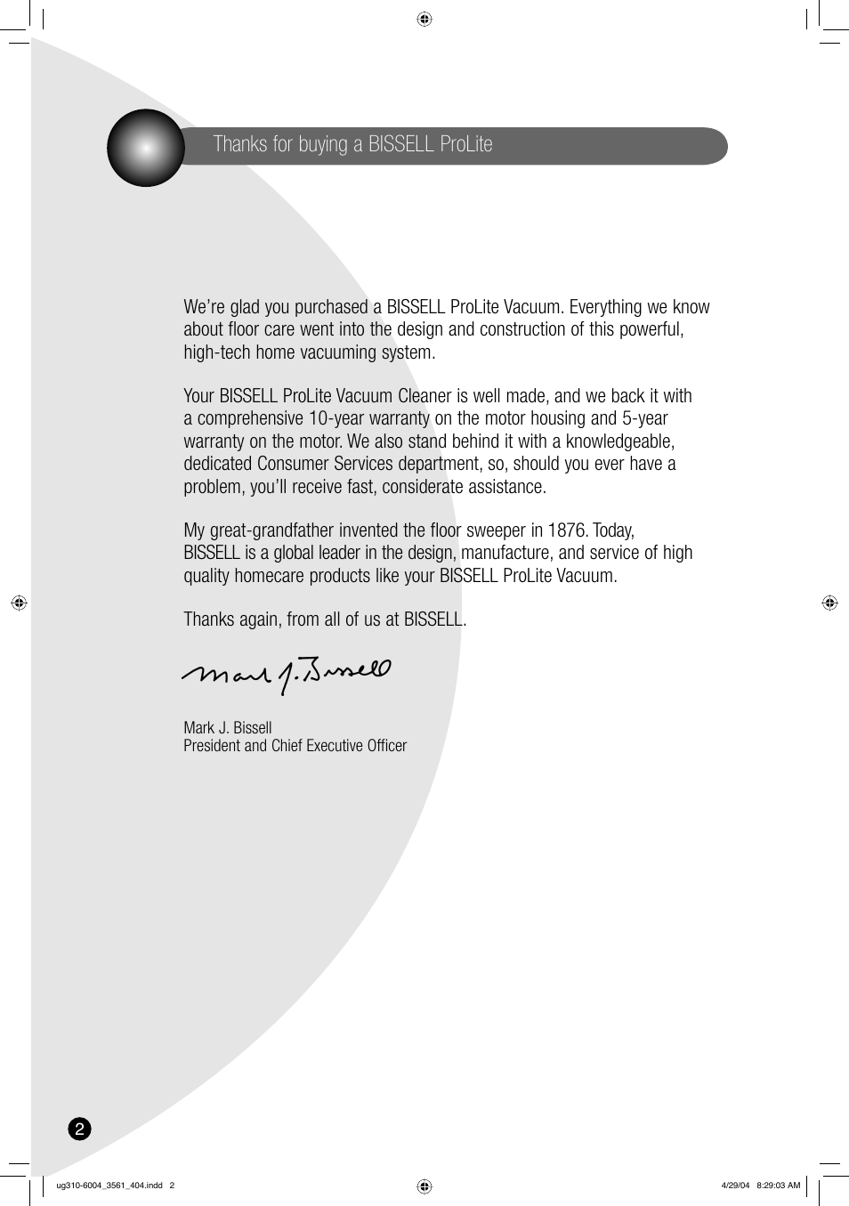 Bissell 3561 User Manual | Page 2 / 12