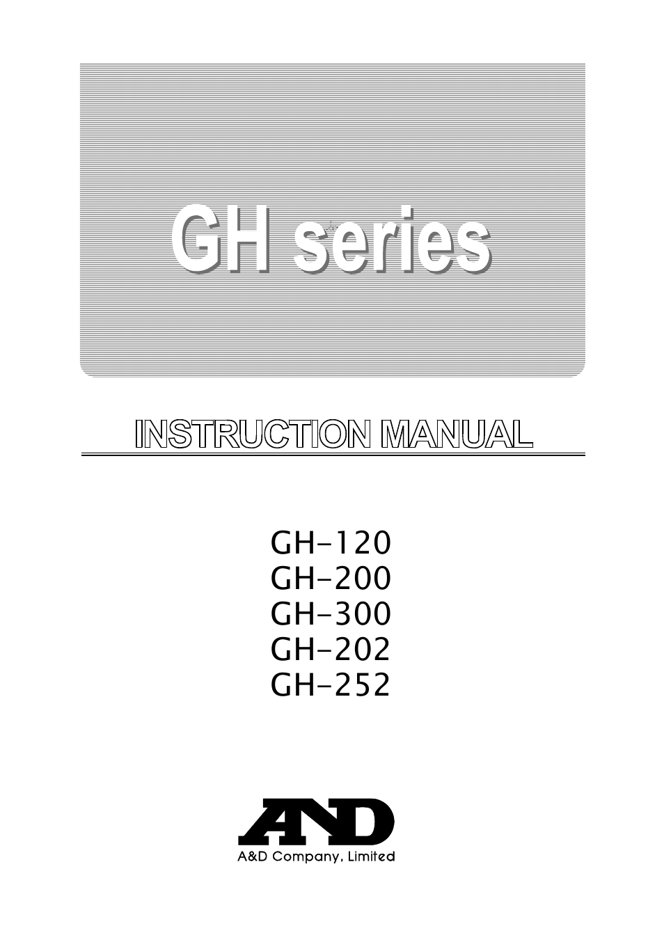 A&D Weighing GH-252 User Manual | 86 pages