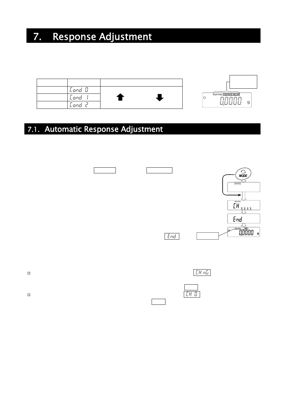 Response adjustment, Automatic response adjustment | A&D Weighing GH-252 User Manual | Page 23 / 86