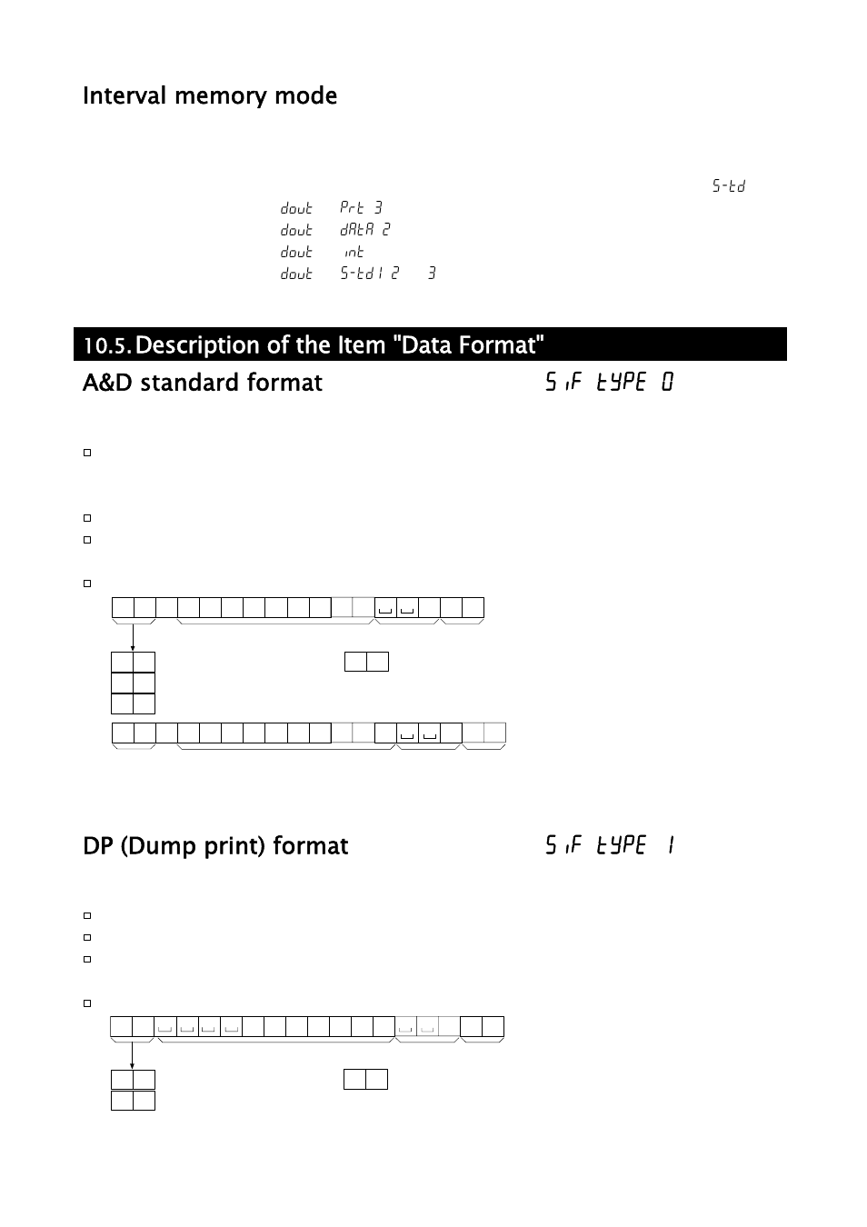 Dp (dump print) format 5if type 1 | A&D Weighing GH-252 User Manual | Page 41 / 86