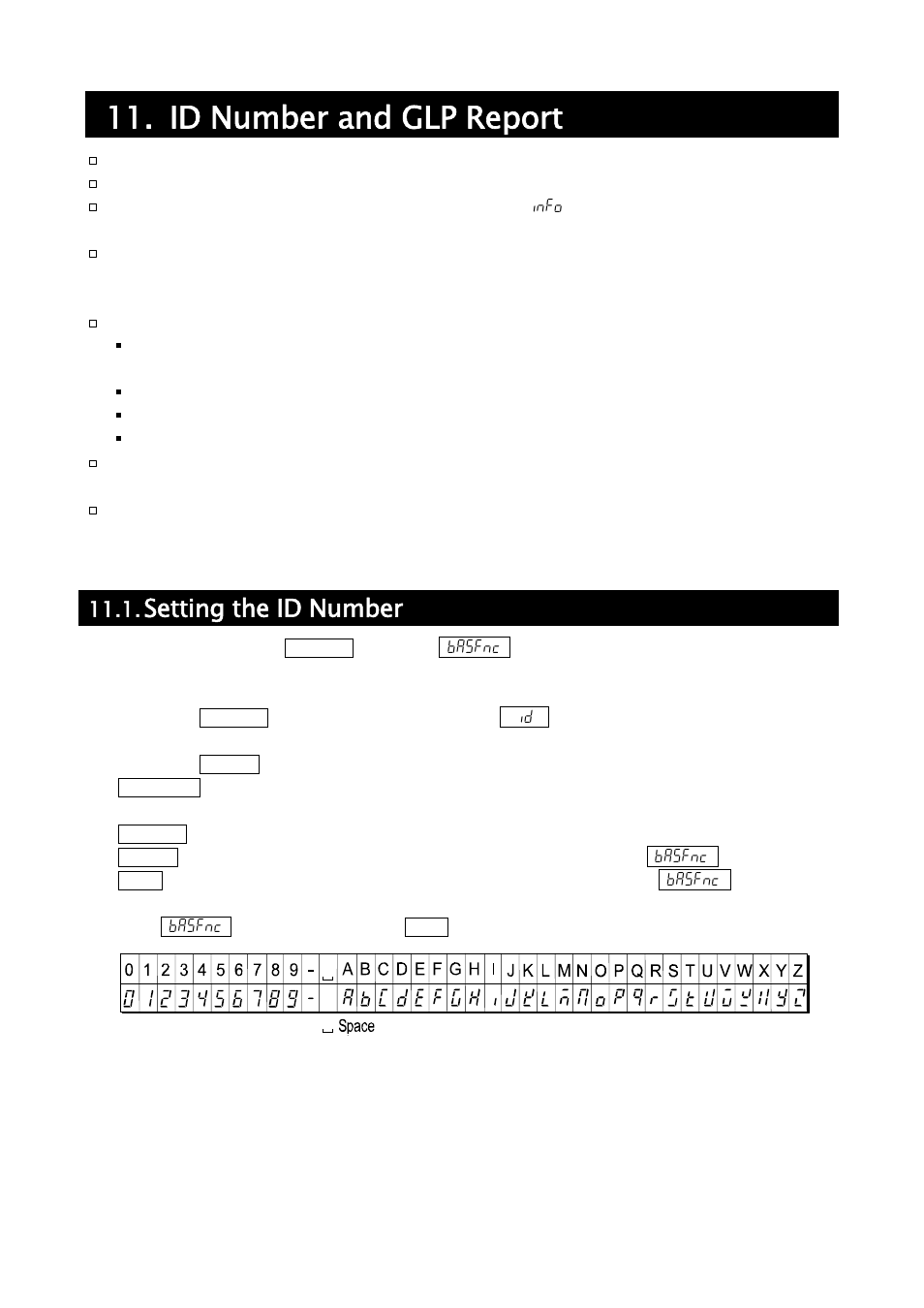 Id number and glp report, Setting the id number | A&D Weighing GH-252 User Manual | Page 48 / 86