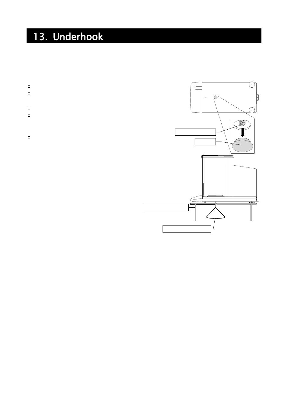 Underhook | A&D Weighing GH-252 User Manual | Page 59 / 86