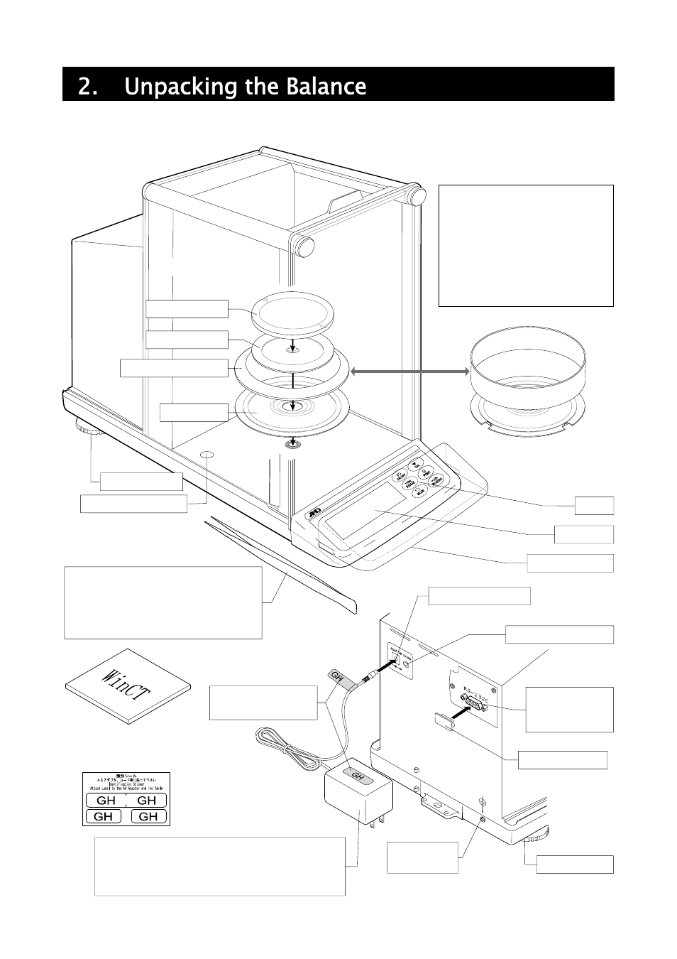 Unpacking the balance | A&D Weighing GH-252 User Manual | Page 8 / 86