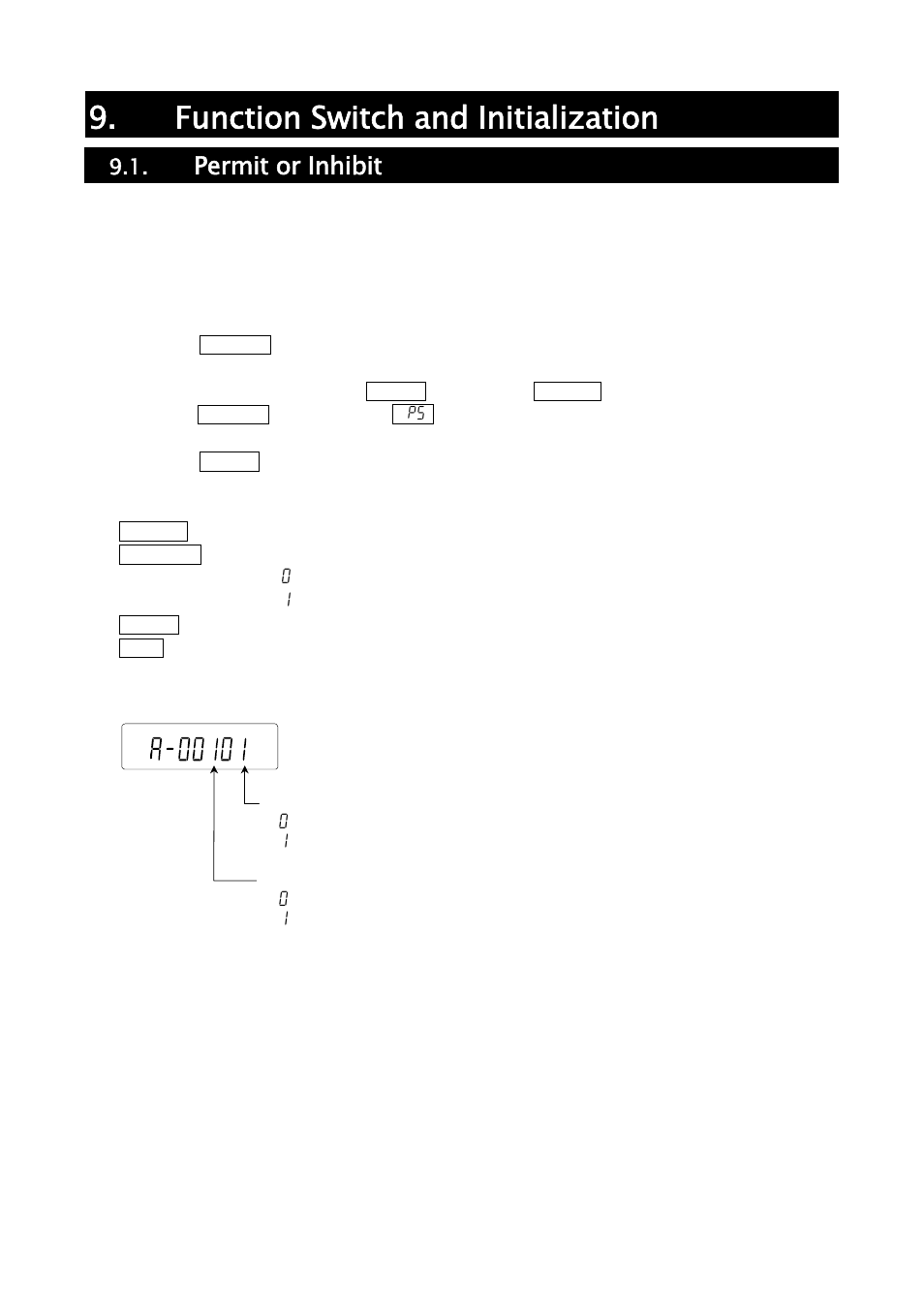 Function switch and initialization, Permit or inhibit | A&D Weighing HR-202i User Manual | Page 25 / 62