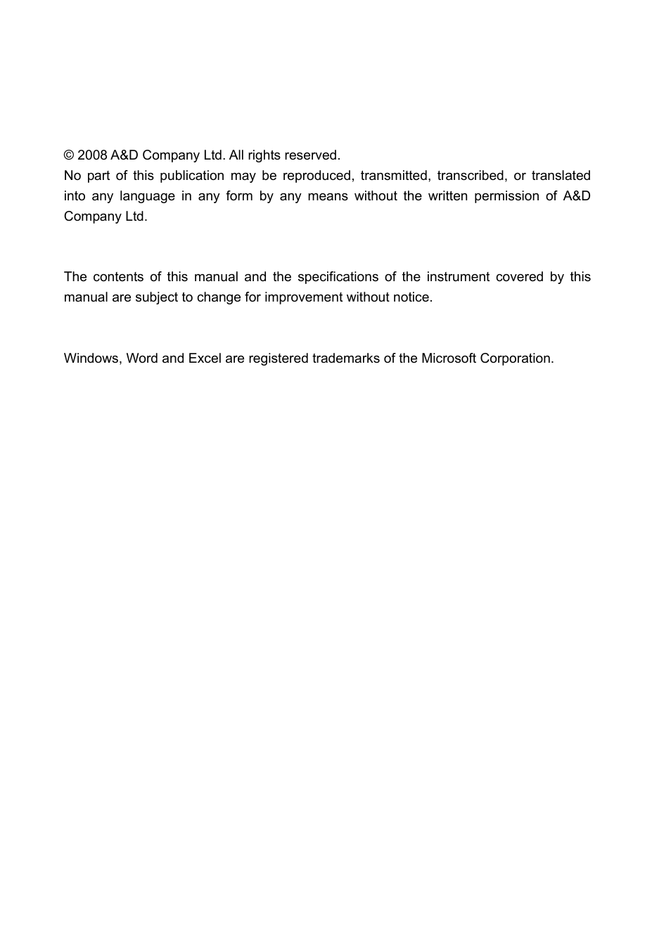 A&D Weighing GX-8000 User Manual | Page 2 / 92