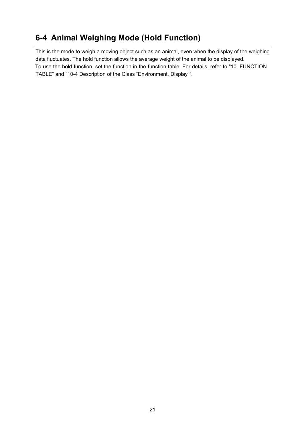 4 animal weighing mode (hold function) | A&D Weighing GX-8000 User Manual | Page 23 / 92