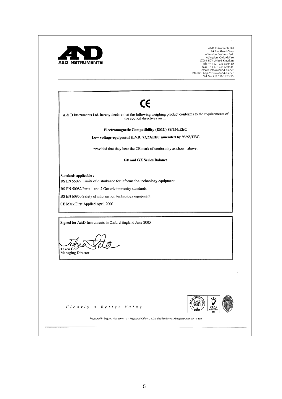 A&D Weighing GX-8000 User Manual | Page 7 / 92