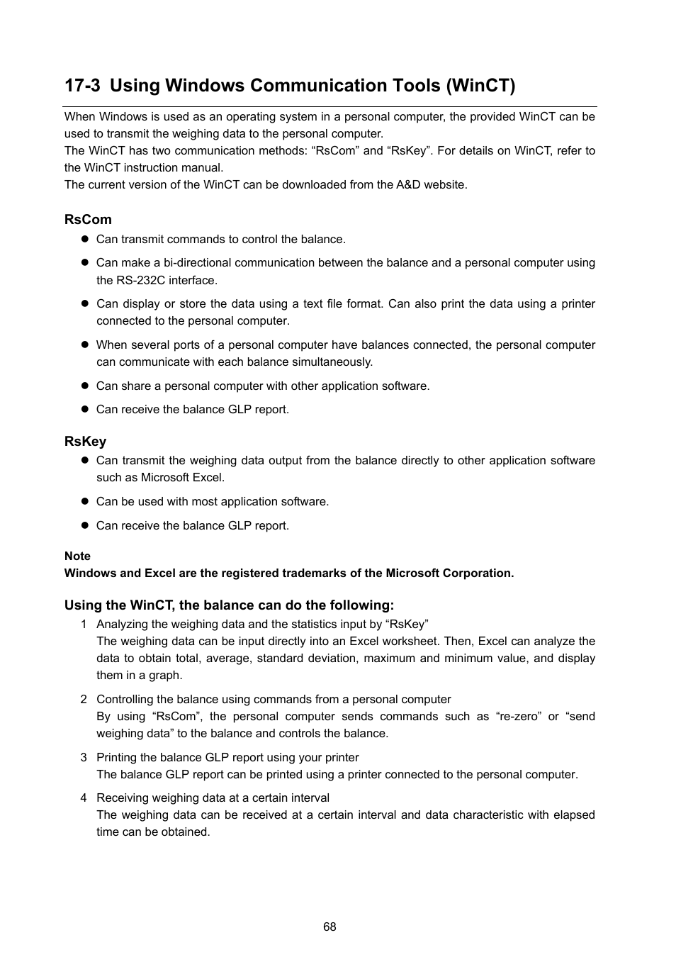 3 using windows communication tools (winct) | A&D Weighing GX-8000 User Manual | Page 70 / 92