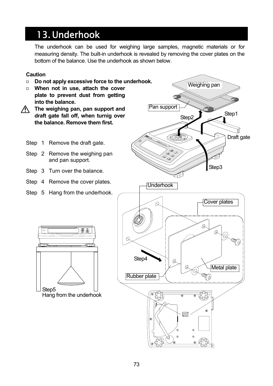 Underhook | A&D Weighing GF-32K User Manual | Page 75 / 104