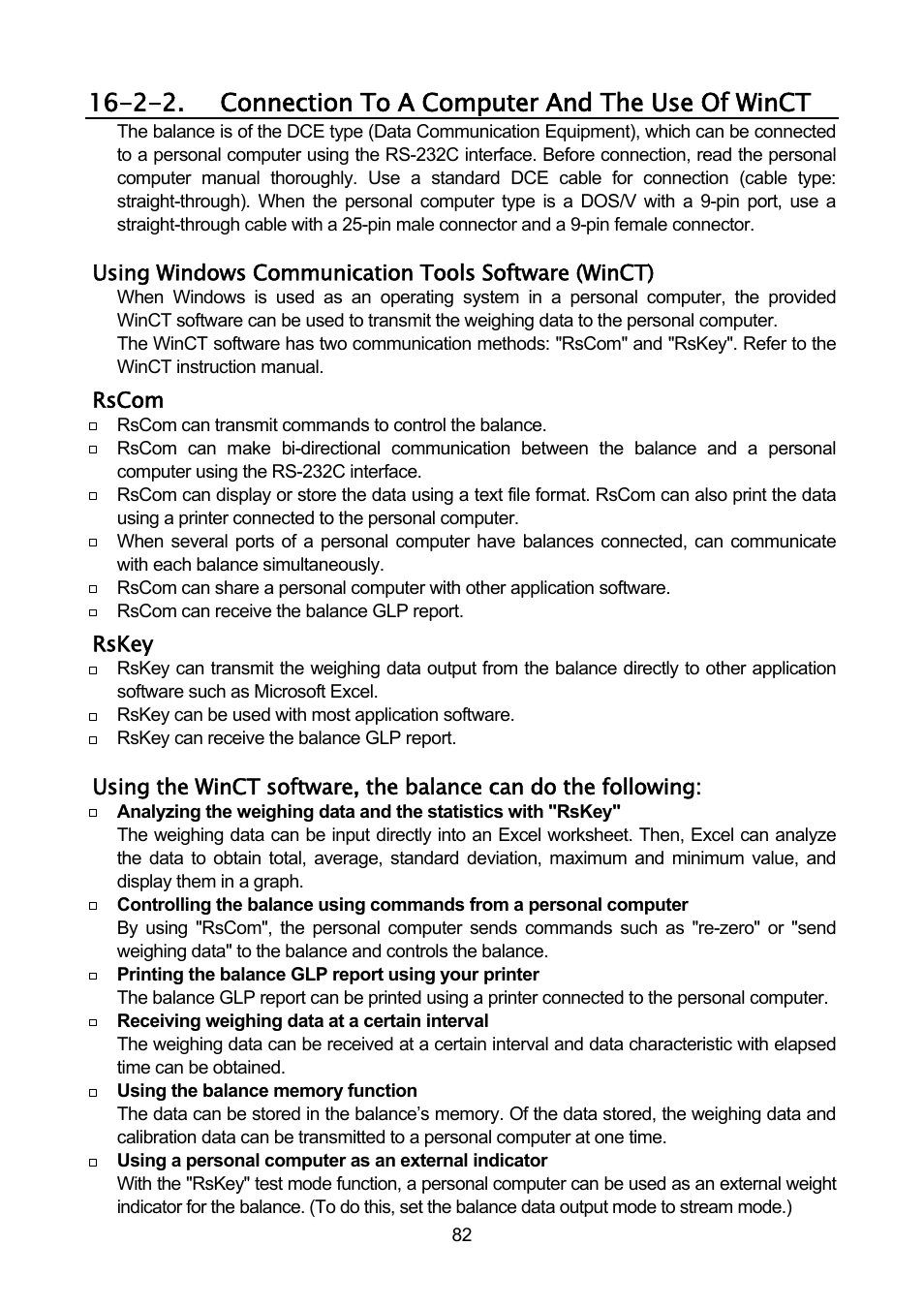 2-2. connection to a computer and the use of winct | A&D Weighing GF-32K User Manual | Page 84 / 104