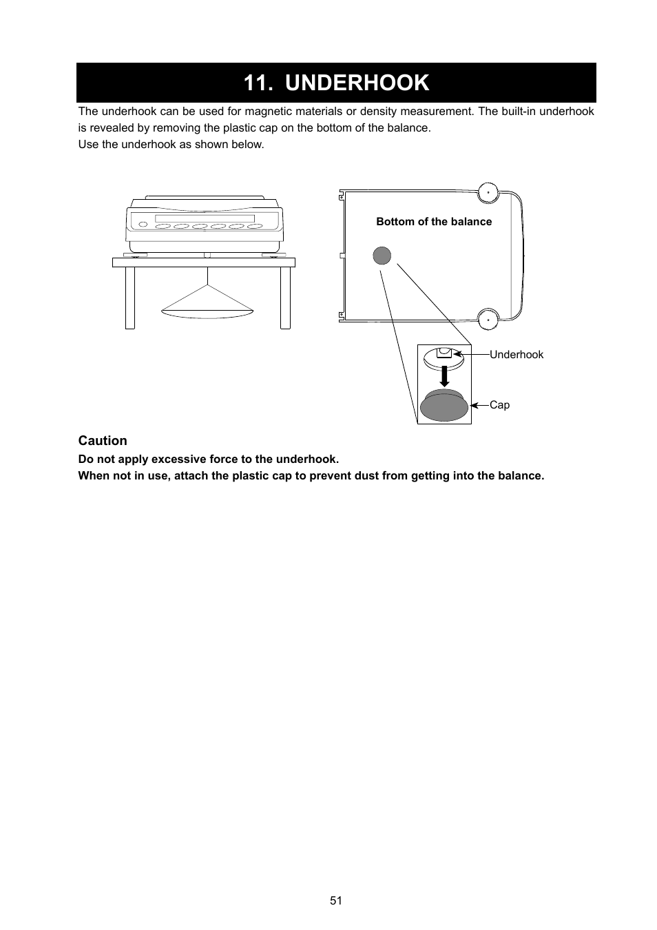 Underhook | A&D Weighing FX-3000i User Manual | Page 53 / 74