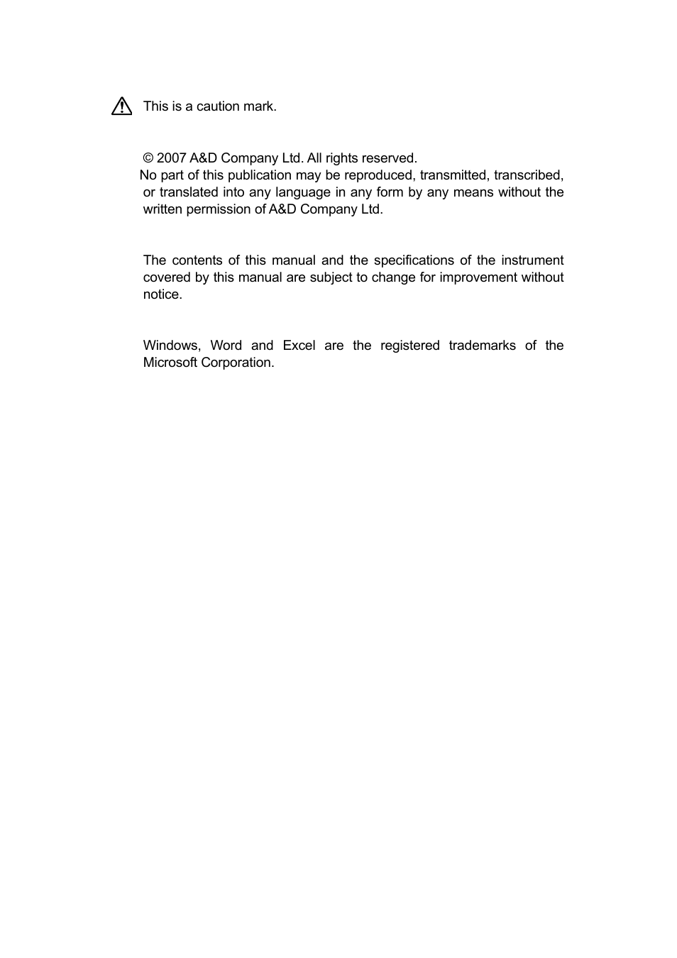 A&D Weighing FX-3000iWP User Manual | Page 2 / 80