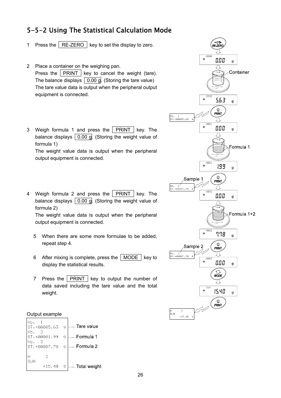 5-2 using the statistical calculation mode | A&D Weighing FX-3000iWP User Manual | Page 28 / 80